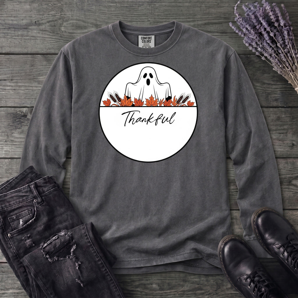Ghost Thankful Badge Long Sleeve T-Shirt