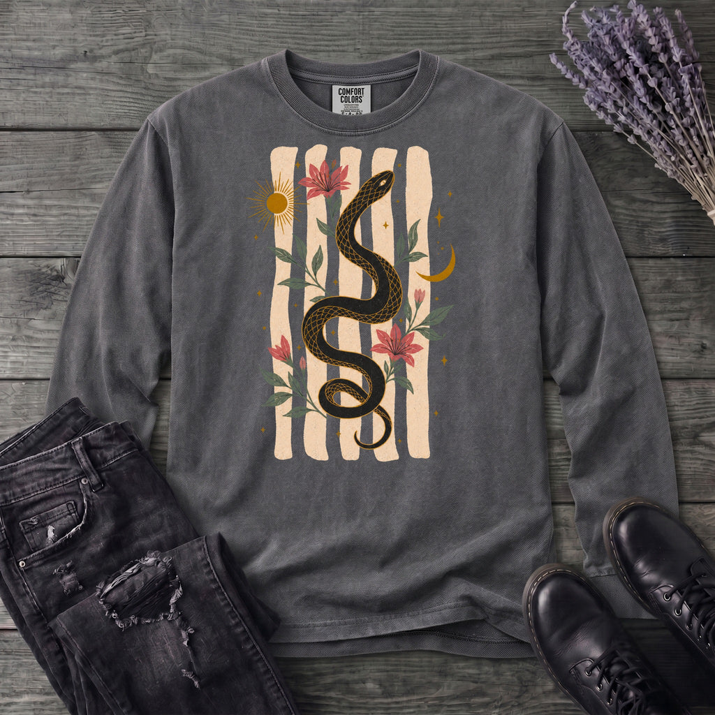 Serpent In Bloom Long Sleeve T-Shirt