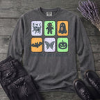 Spooky But Sweet Grid Long Sleeve T-Shirt