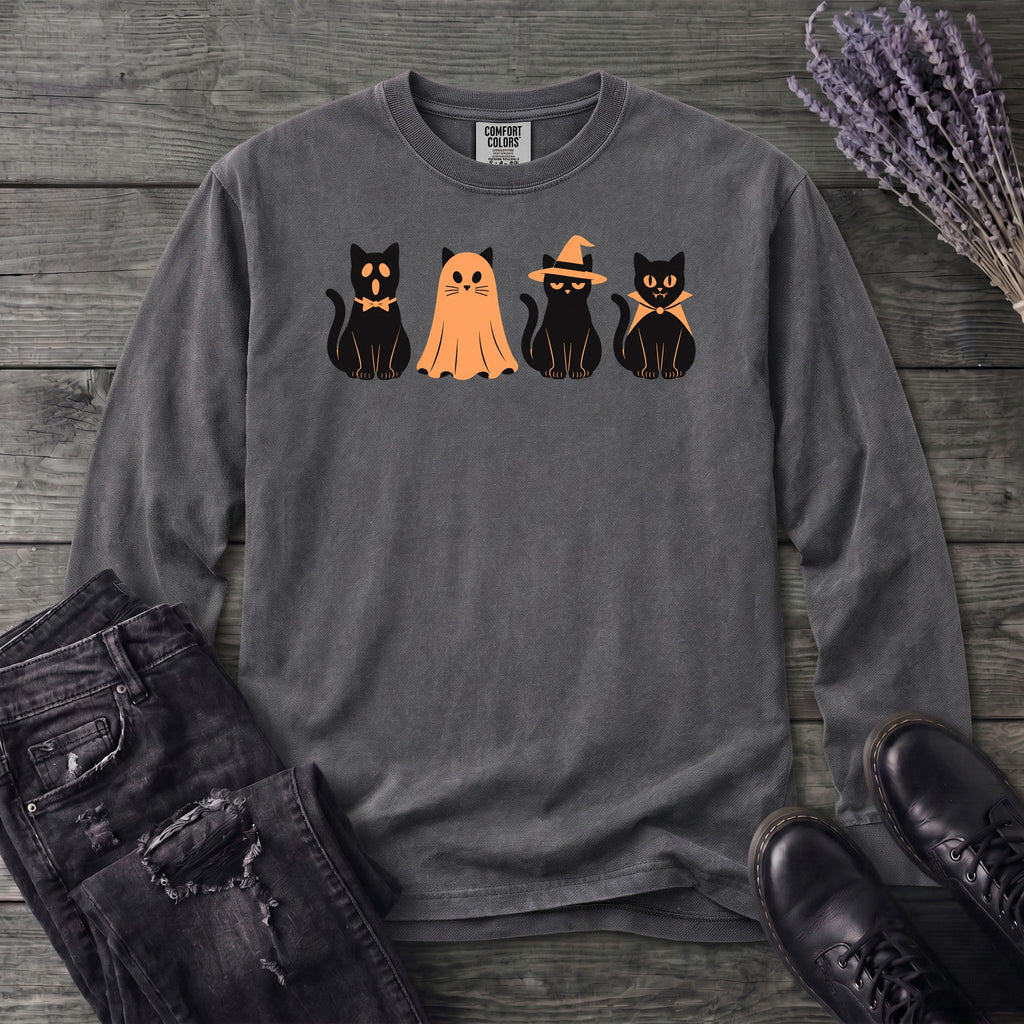 Black Cat Costume Party Long Sleeve T-Shirt