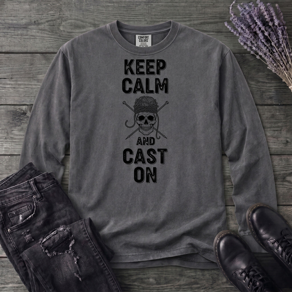 Keep Calm And Cast On Long Sleeve T-Shirt