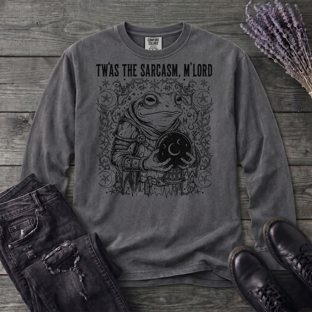 Twas The Sarcasm Frog Long Sleeve T-Shirt