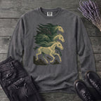 Stampeding Ghost Horses Long Sleeve T-Shirt