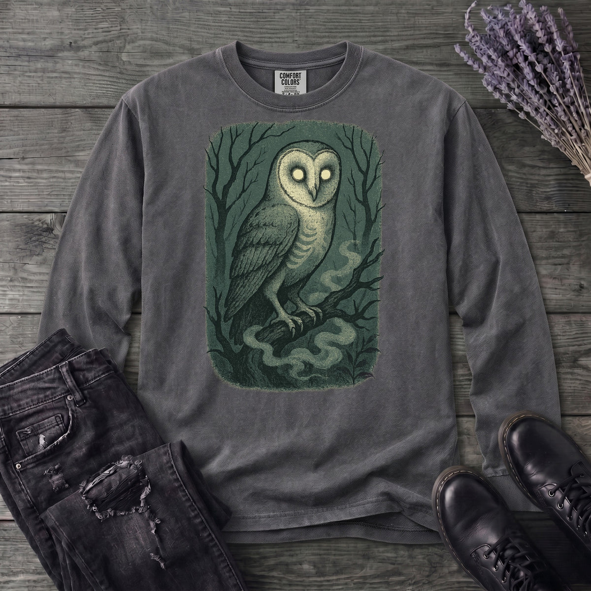 Woodland Spirits Owl Long Sleeve T-Shirt