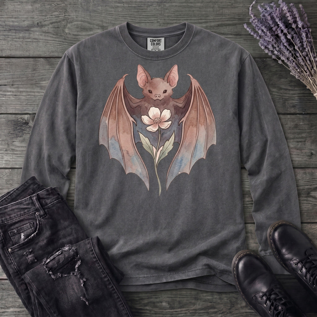 Watercolor Bat Long Sleeve T-Shirt