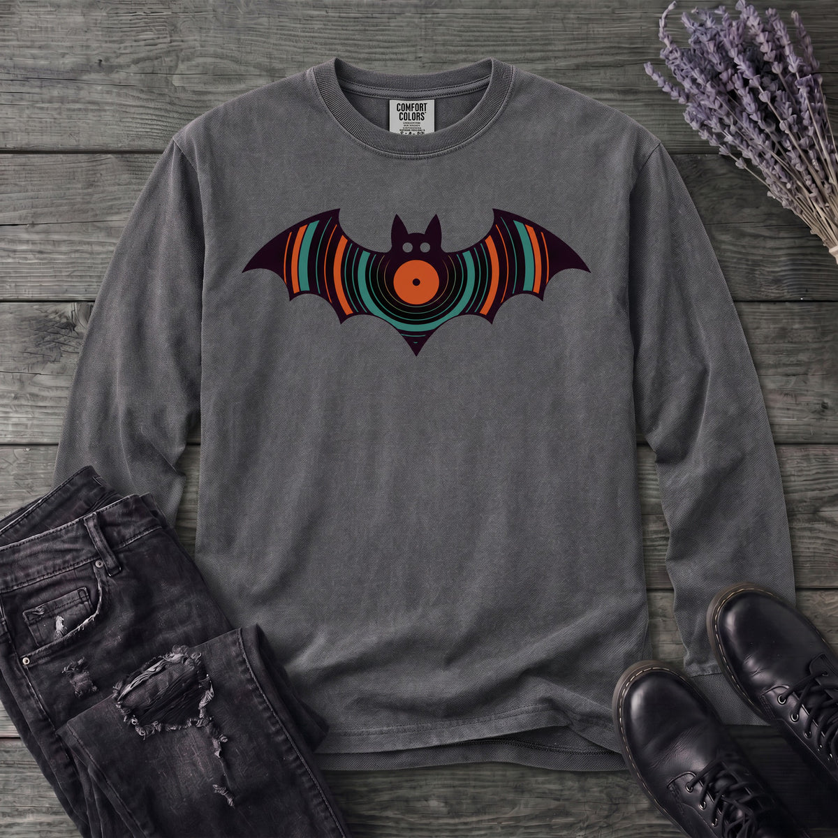 Bat Vinyl Long Sleeve T-Shirt