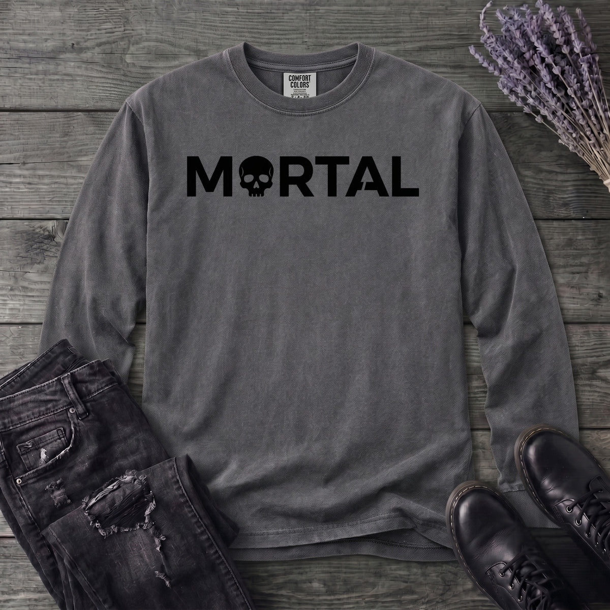 Mortal Skull Long Sleeve T-Shirt
