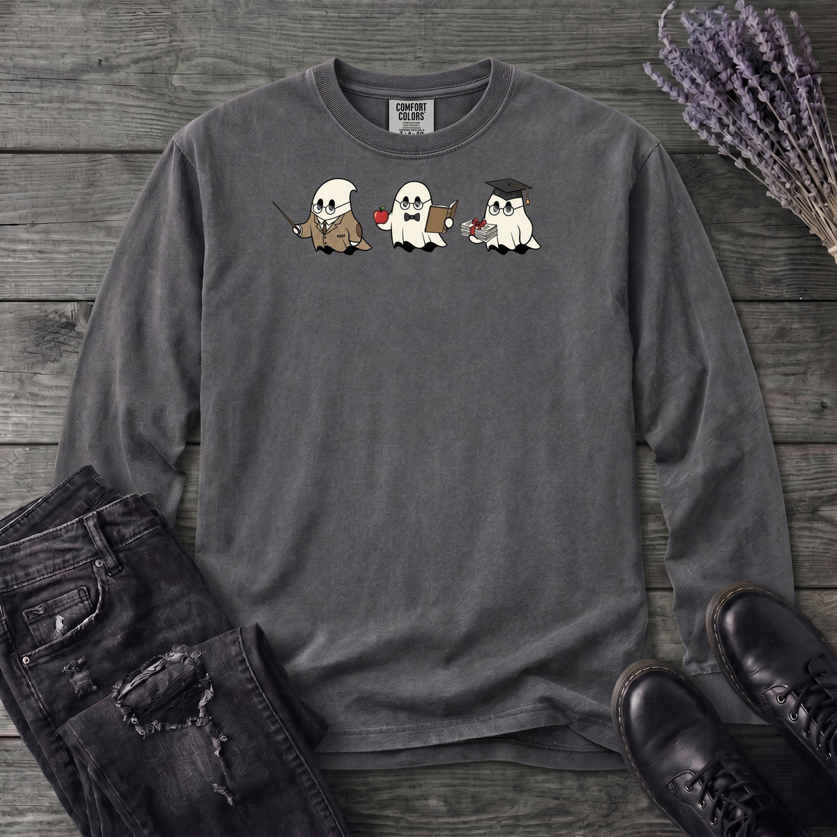 Professor Ghost Trio Long Sleeve T-Shirt