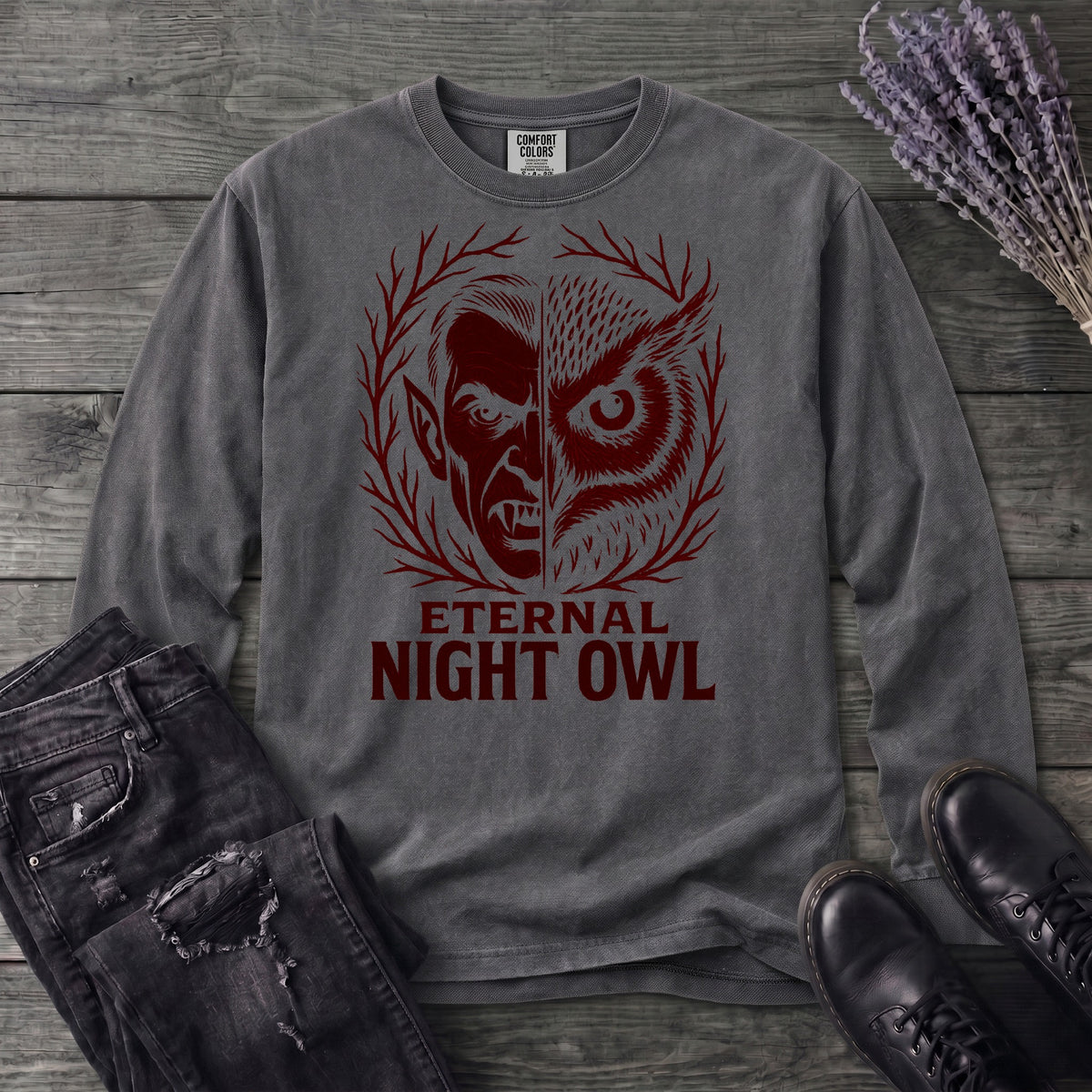 Eternal Night Owl Long Sleeve T-Shirt