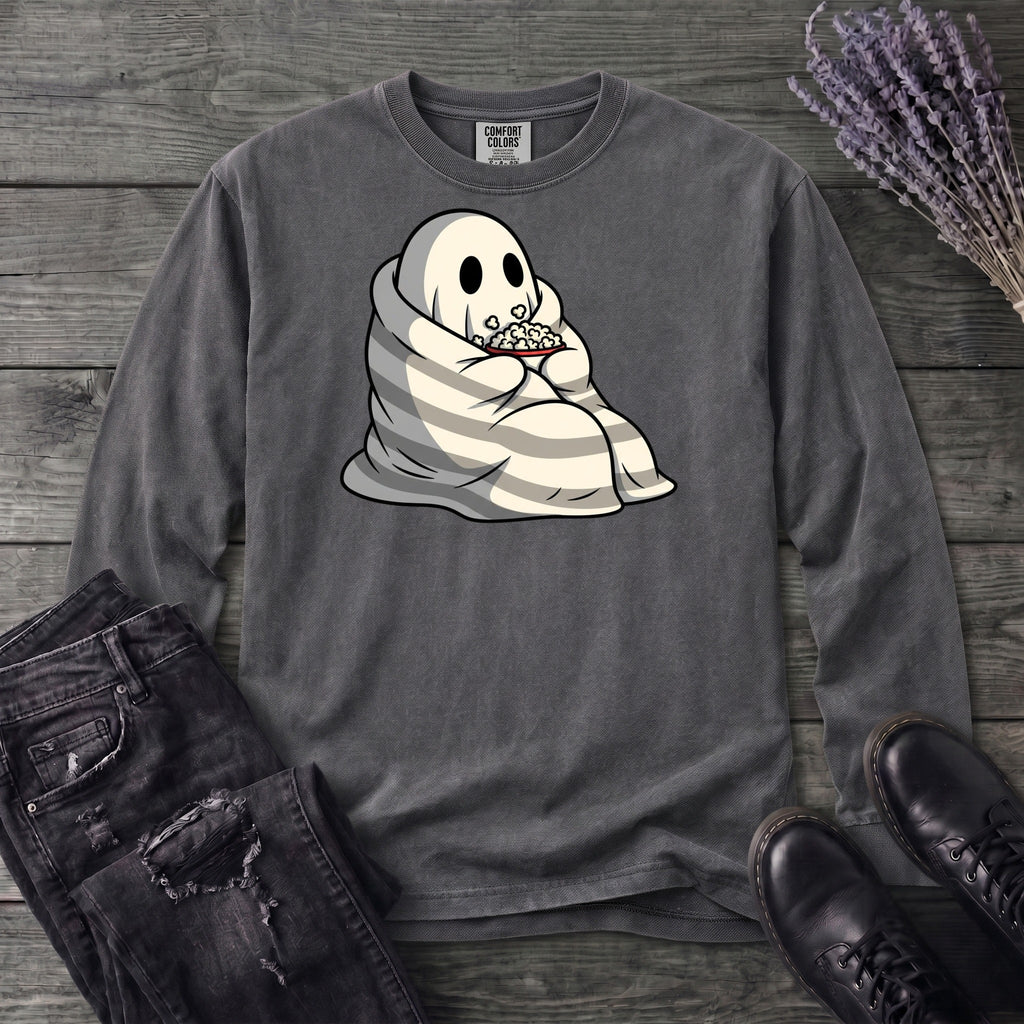 Movie Night Ghost Long Sleeve T-Shirt