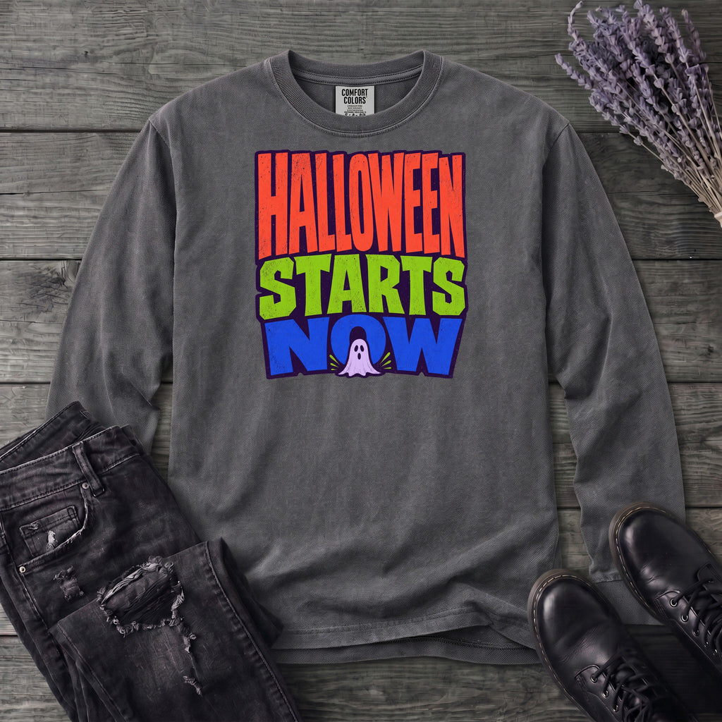 Halloween Starts Now Long Sleeve T-Shirt