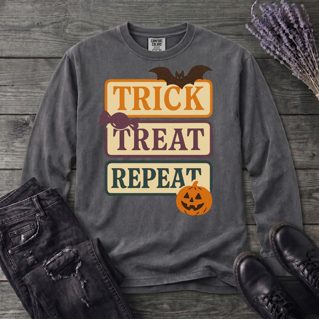 Trick Treat Repeat Muted Long Sleeve T-Shirt