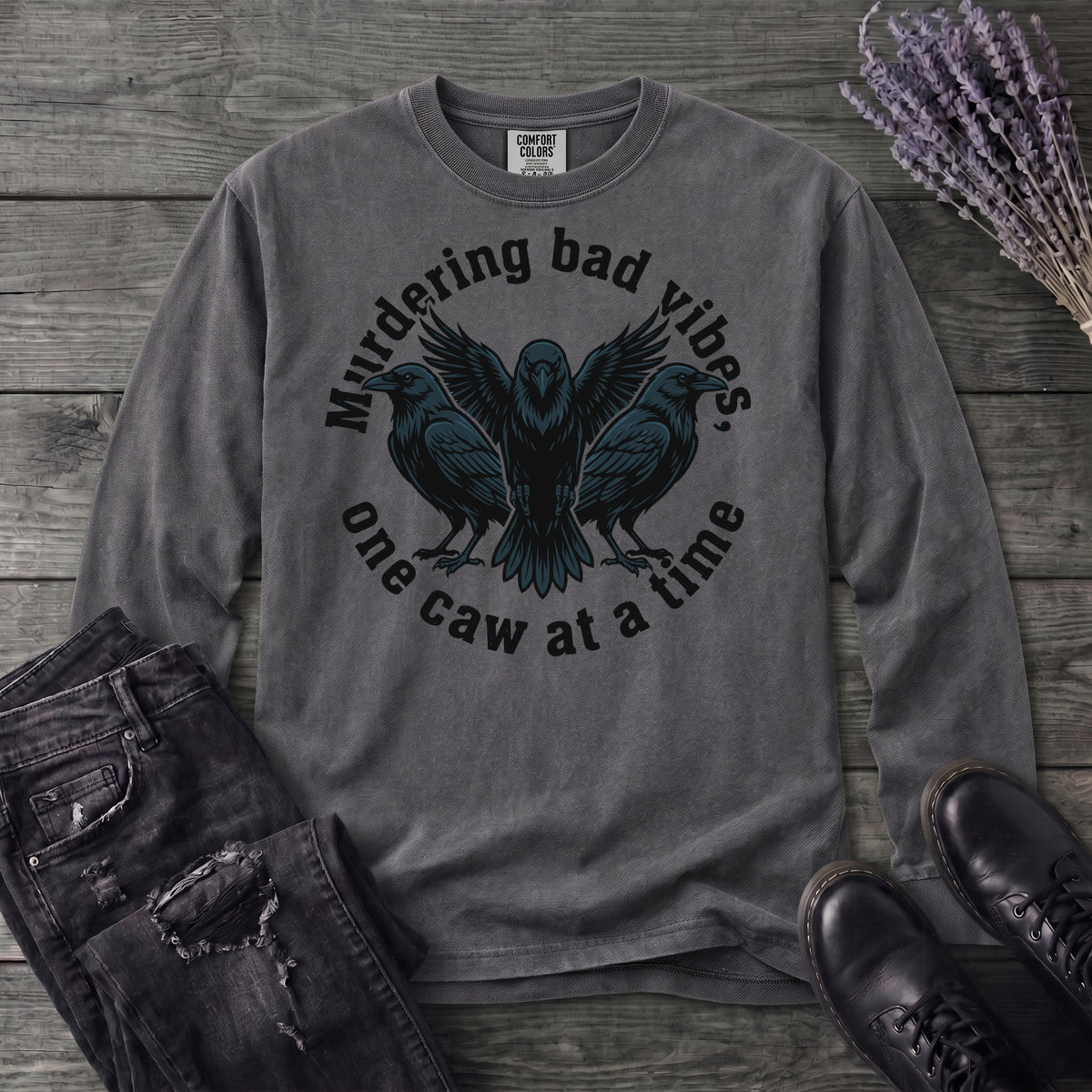 murdering bad vibes Long Sleeve T-Shirt