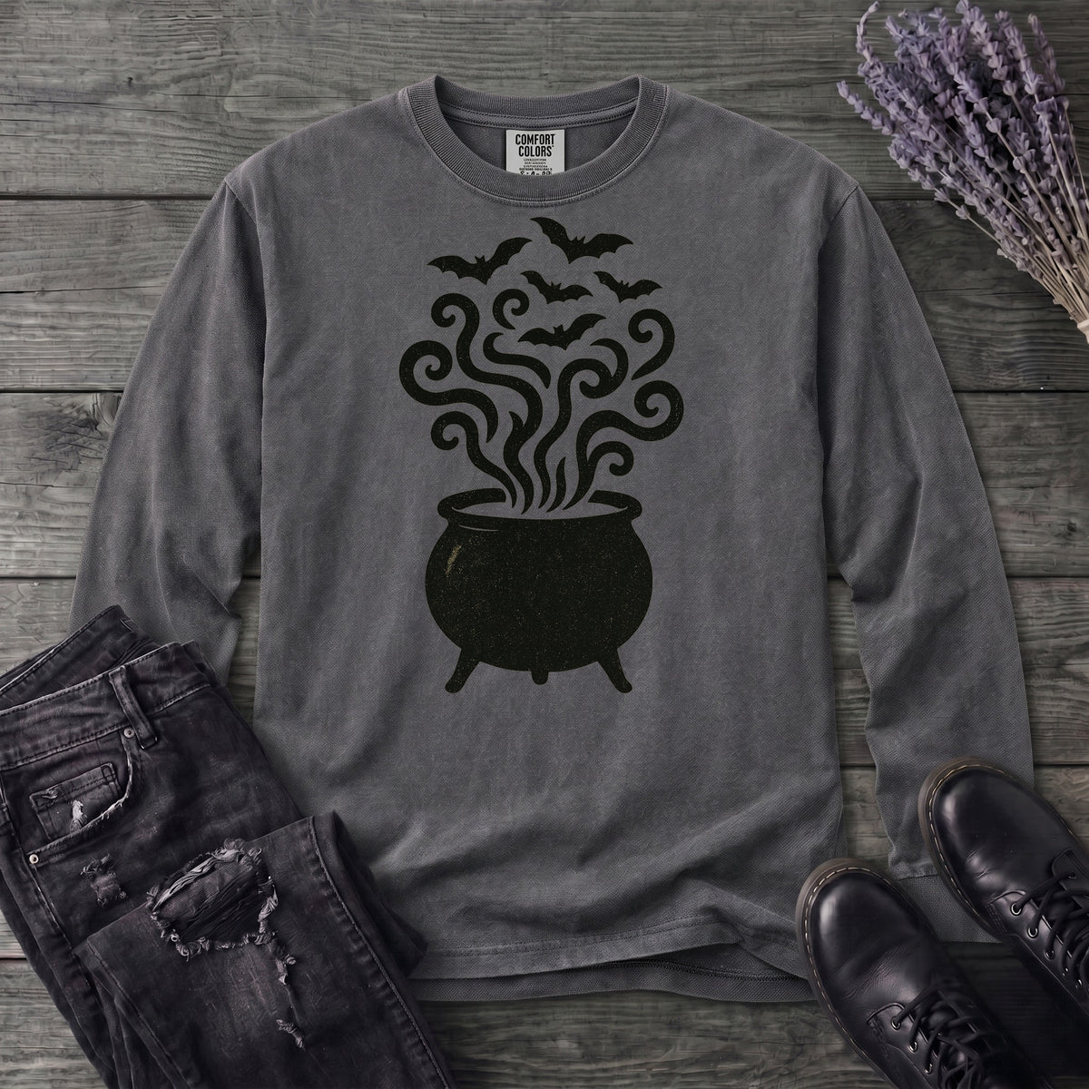 Bat Cauldron Long Sleeve T-Shirt