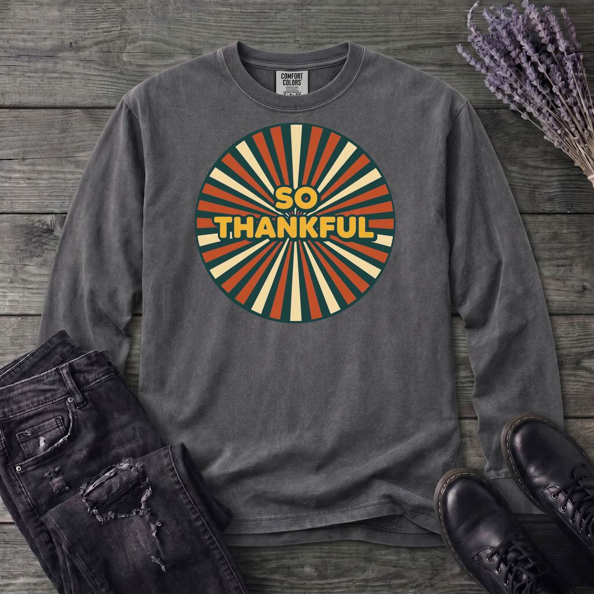 So Thankful Sunburst Long Sleeve T-Shirt