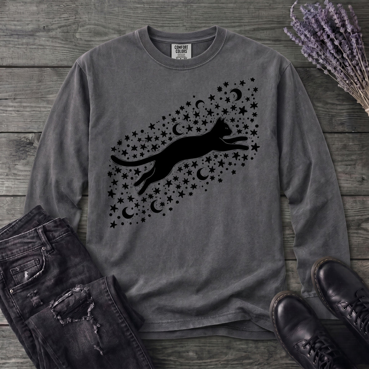 Celestial Cat Long Sleeve T-Shirt