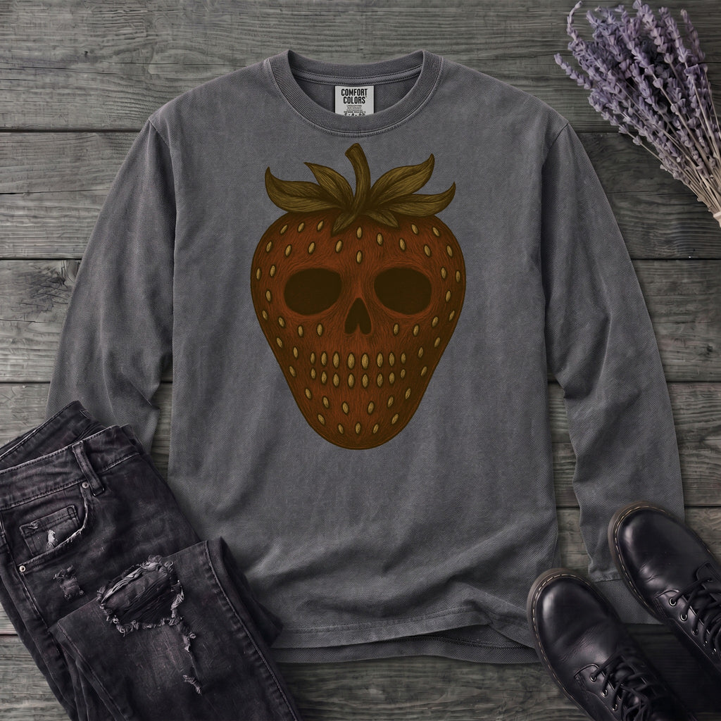 Strawberry Skull Long Sleeve T-Shirt