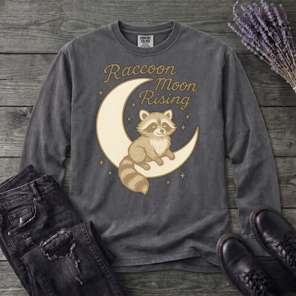 Raccoon Moon Rising Long Sleeve T-Shirt