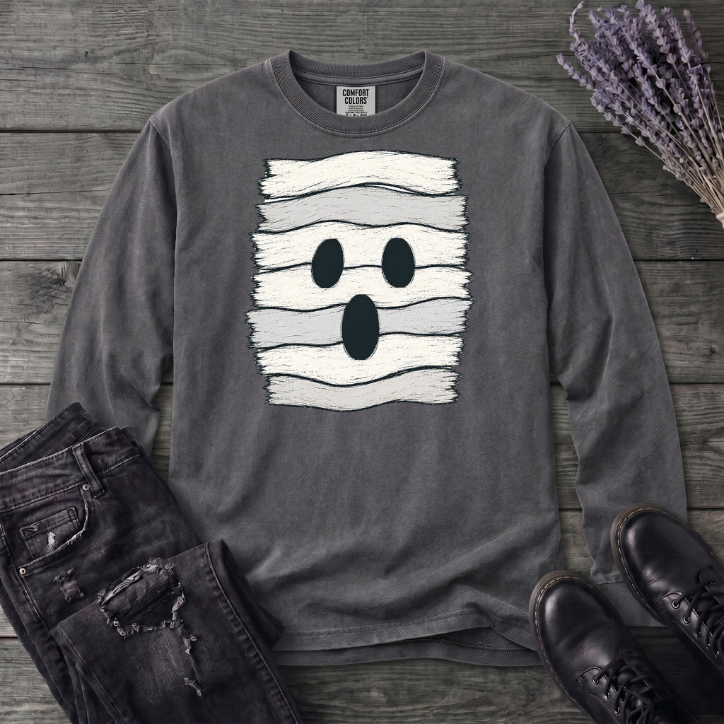 Fabric Strip Ghost Long Sleeve T-Shirt