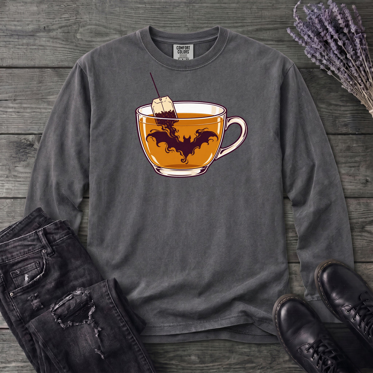 Bat-Tea Long Sleeve T-Shirt