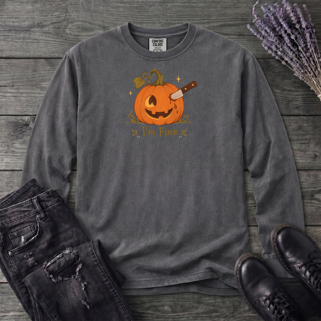 Jack-O-Lantern I'm Fine Long Sleeve T-Shirt