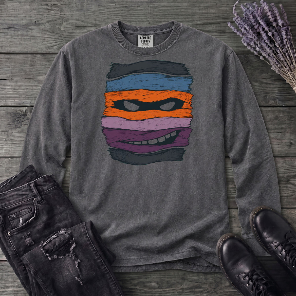 Mummy Stripes Long Sleeve T-Shirt