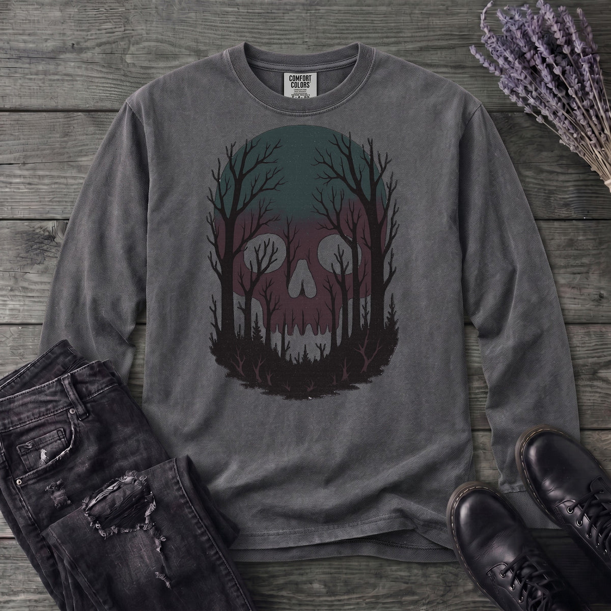 Skull Forest Long Sleeve T-Shirt