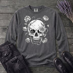Macabre Floral Skull Long Sleeve T-Shirt