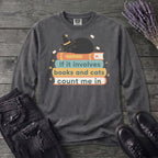books and cats Long Sleeve T-Shirt