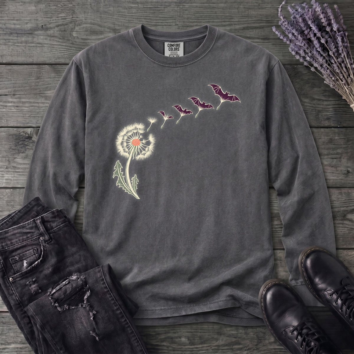Dandelion Bats Long Sleeve T-Shirt