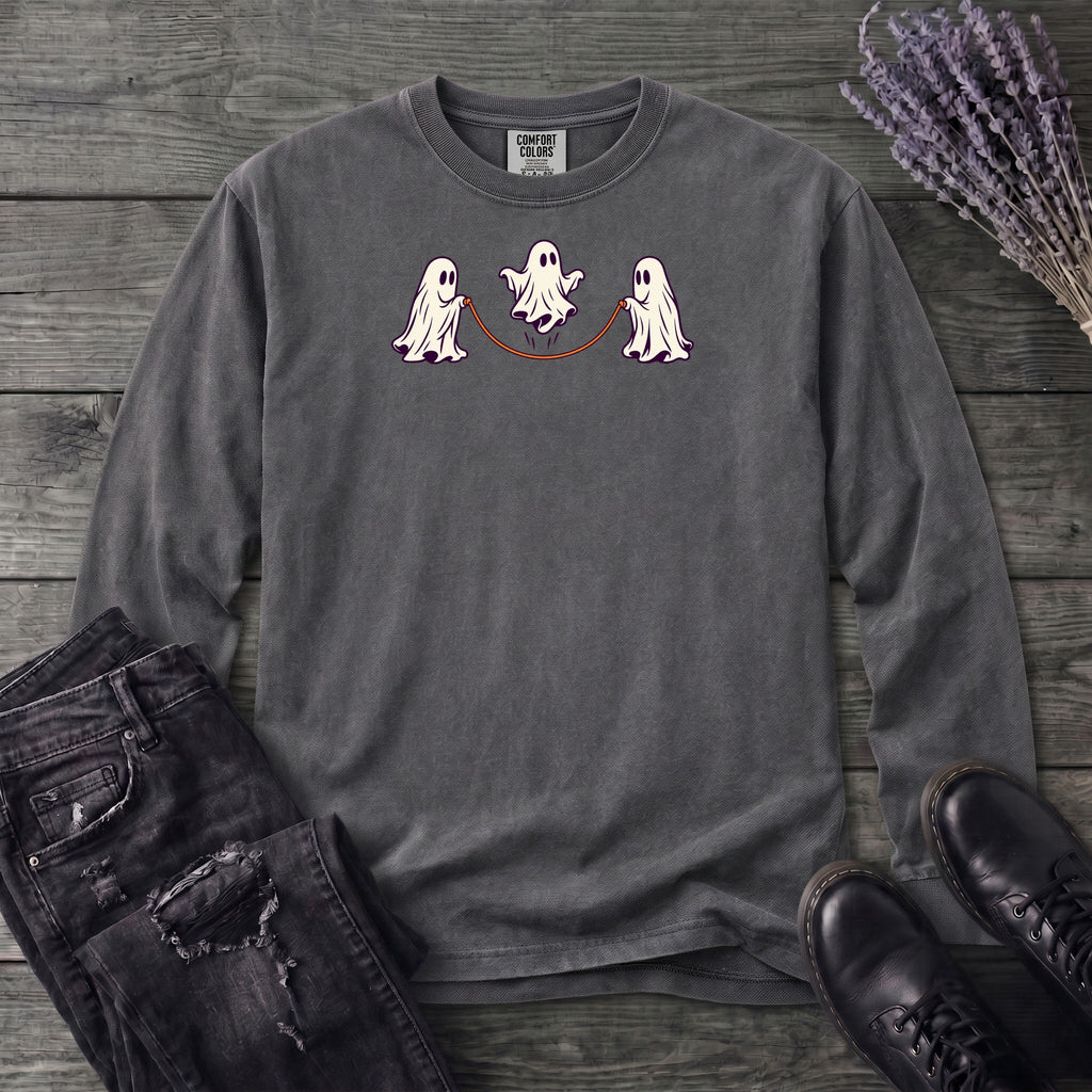 Jump Roping Ghosts Long Sleeve T-Shirt
