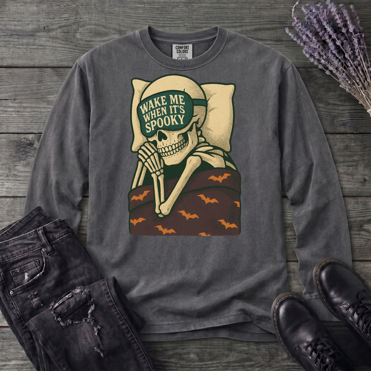Wake Me When It's Spooky Long Sleeve T-Shirt