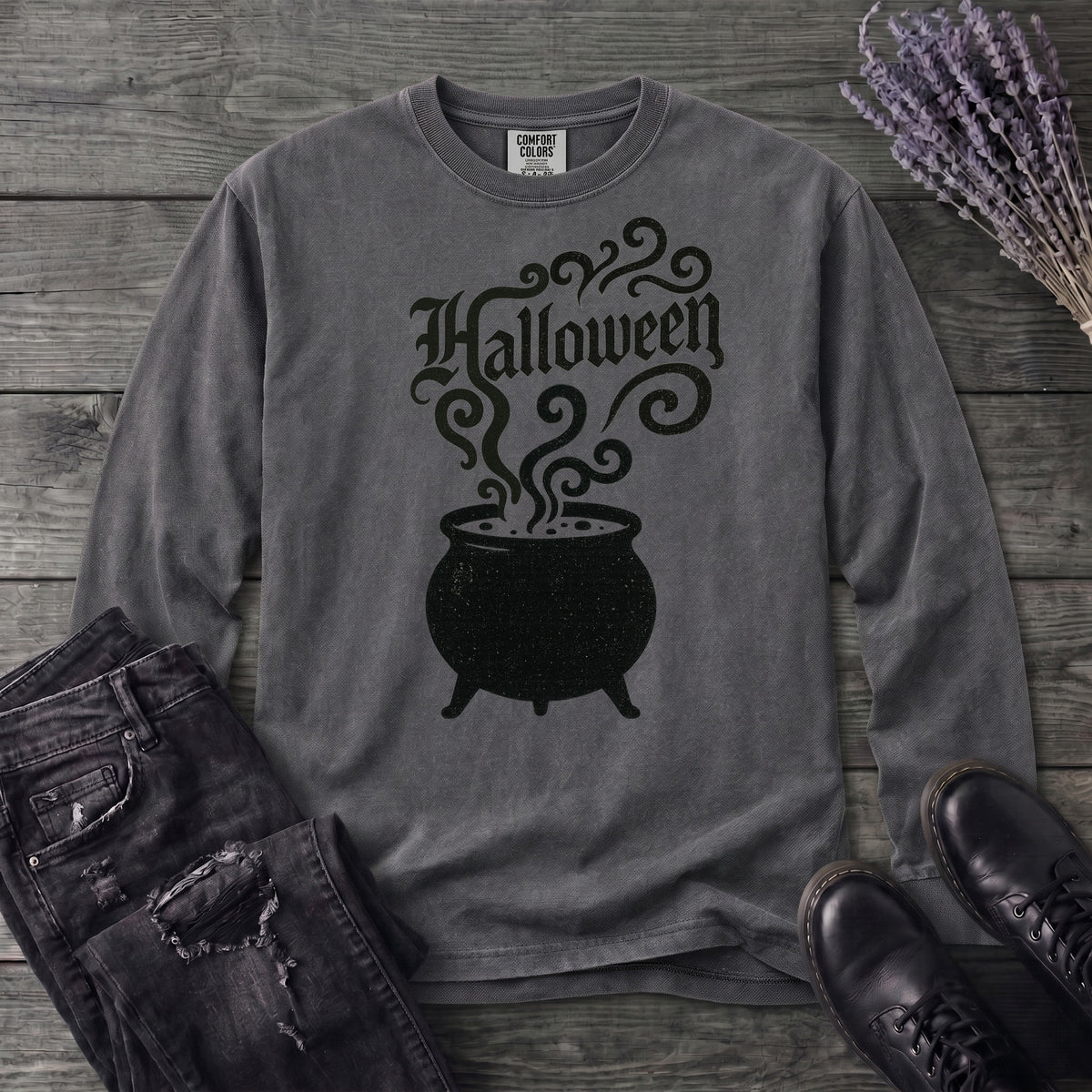 Halloween Cauldron Long Sleeve T-Shirt