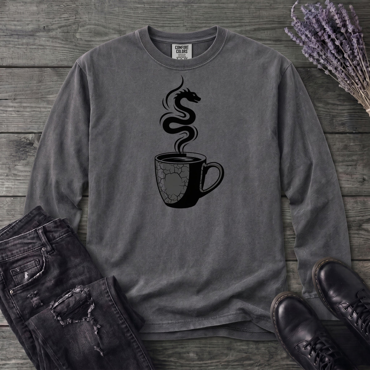 Dragon Coffee Long Sleeve T-Shirt