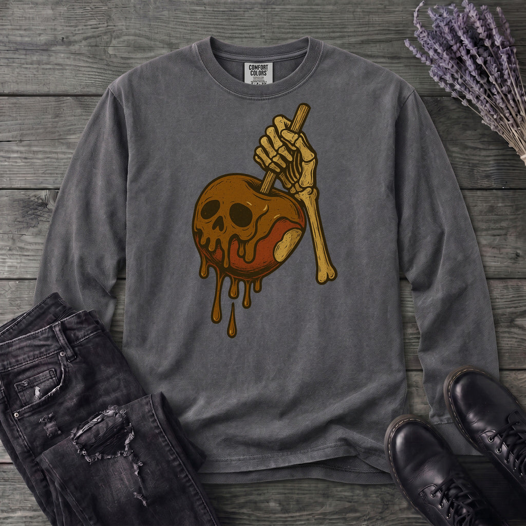 Caramel Apple Skull Long Sleeve T-Shirt