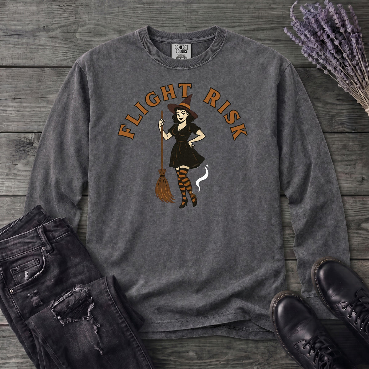 Witch Flight Risk Long Sleeve T-Shirt