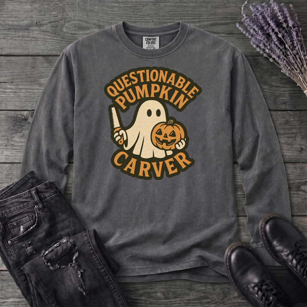 Questionable Pumpkin Carver Long Sleeve T-Shirt