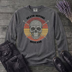 Death Before Destash Yarn Skull Long Sleeve T-Shirt