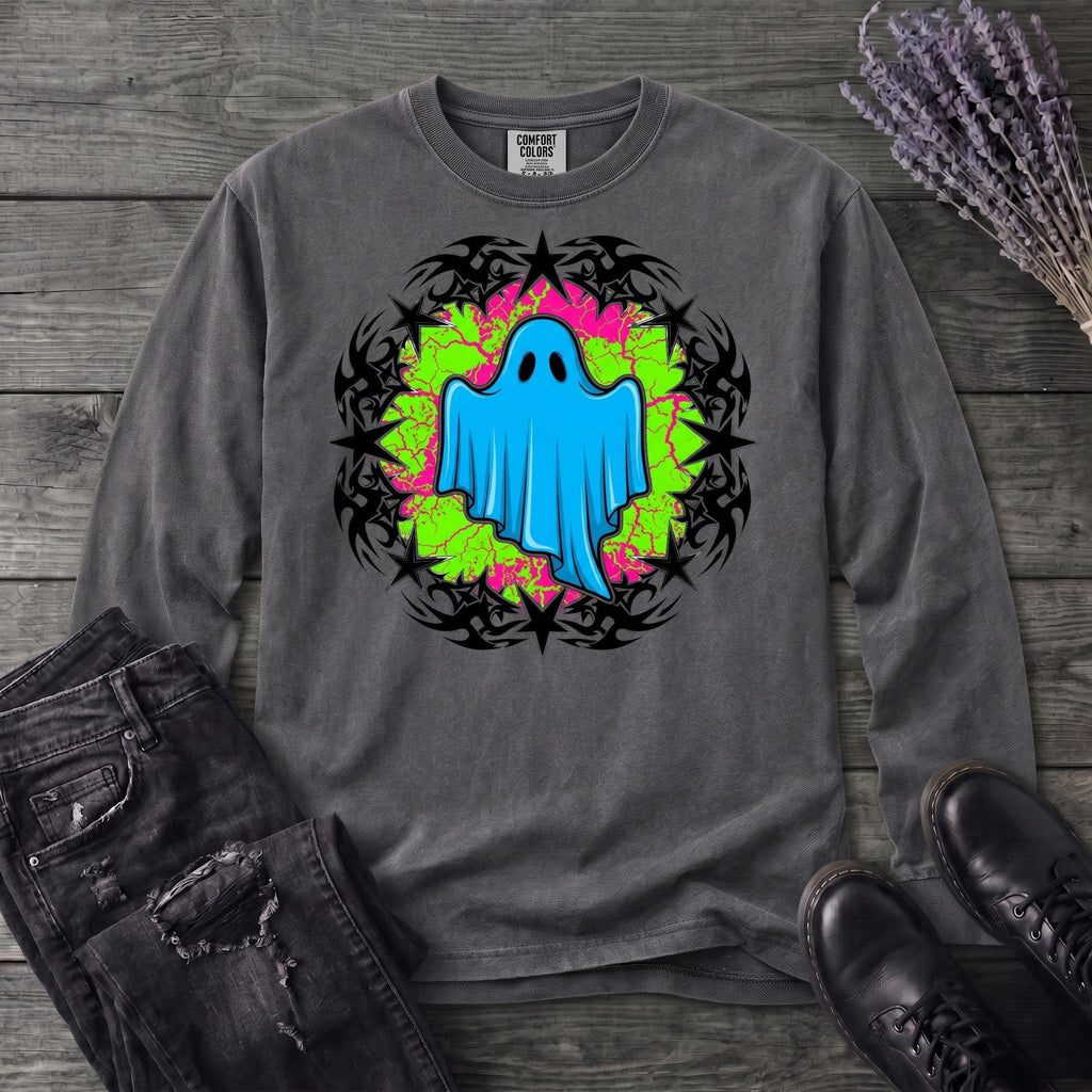 Grunge Star Ghost Long Sleeve T-Shirt