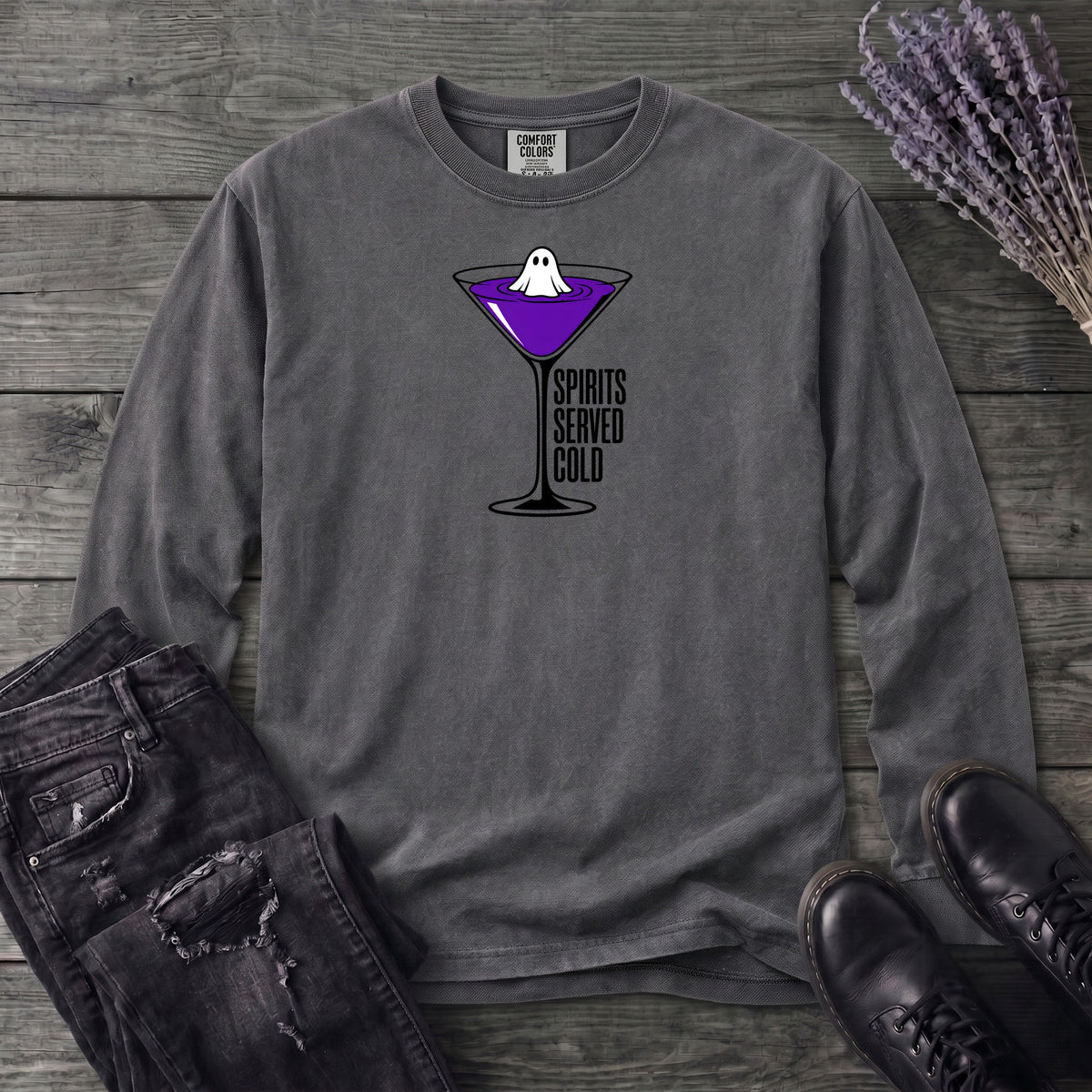 Spirits Served Cold Long Sleeve T-Shirt