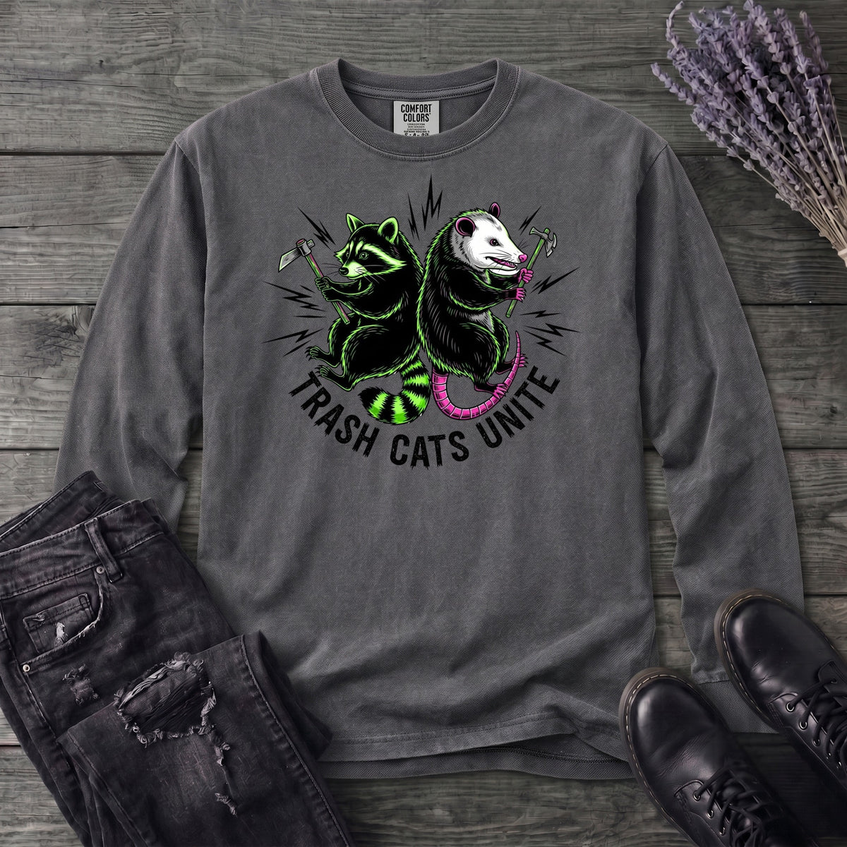 Trash Cats Unite Long Sleeve T-Shirt