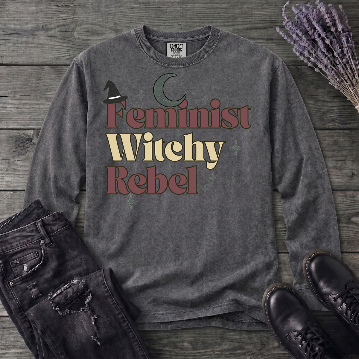 Feminist Witchy Rebel Long Sleeve T-Shirt