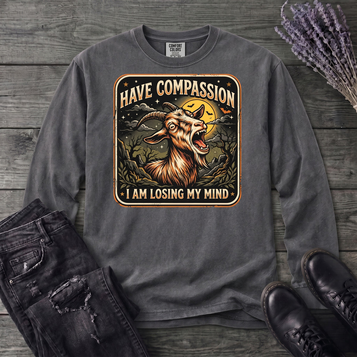 Compassion Goat Long Sleeve T-Shirt