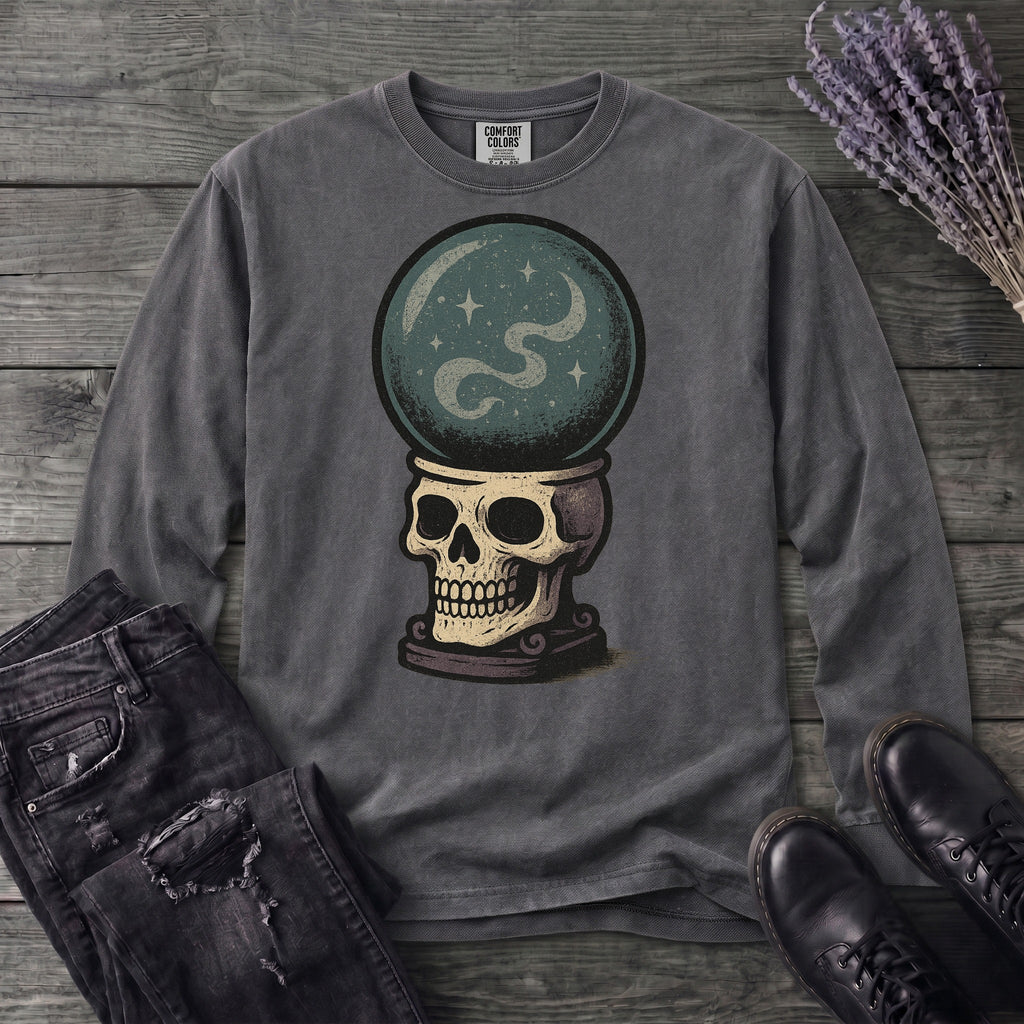 Crystal Ball Skull Long Sleeve T-Shirt