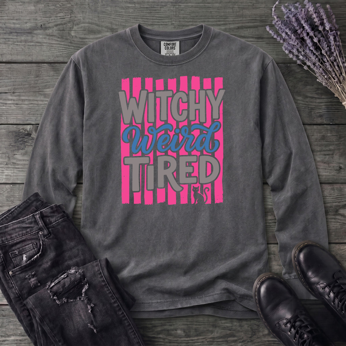 Witchy Weird Tired Long Sleeve T-Shirt