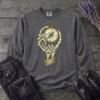 Nautical Compass Skeleton Hand Long Sleeve T-Shirt