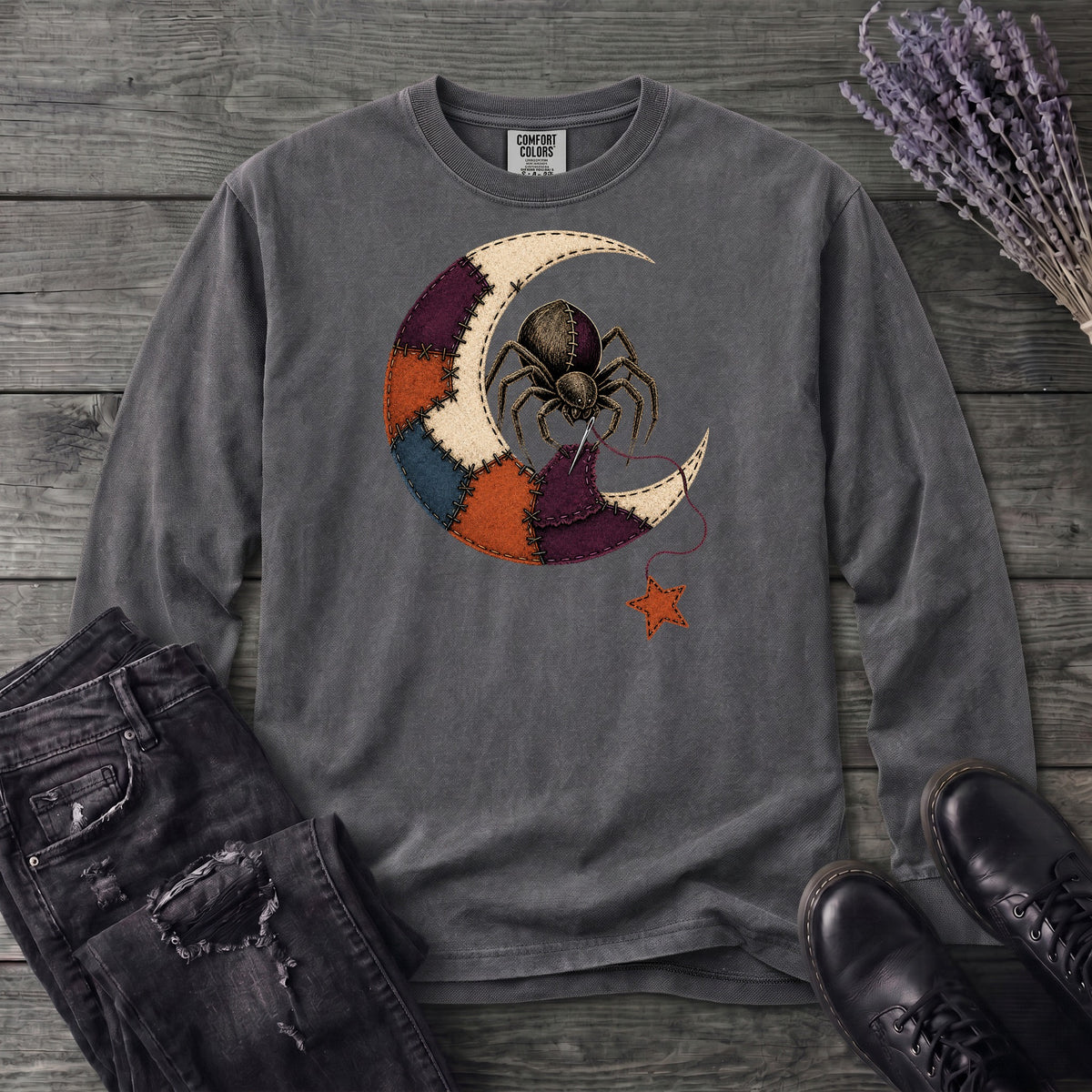 Stitching The Moon Long Sleeve T-Shirt