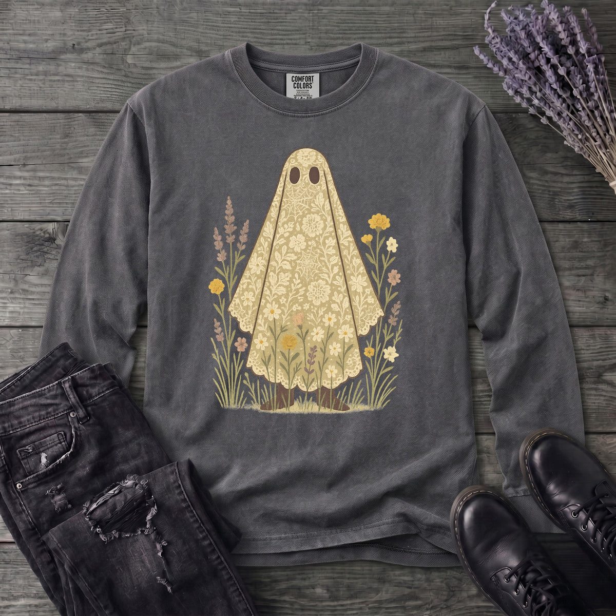 lace ghost Long Sleeve T-Shirt