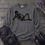 Lounging Skeleton Long Sleeve T-Shirt