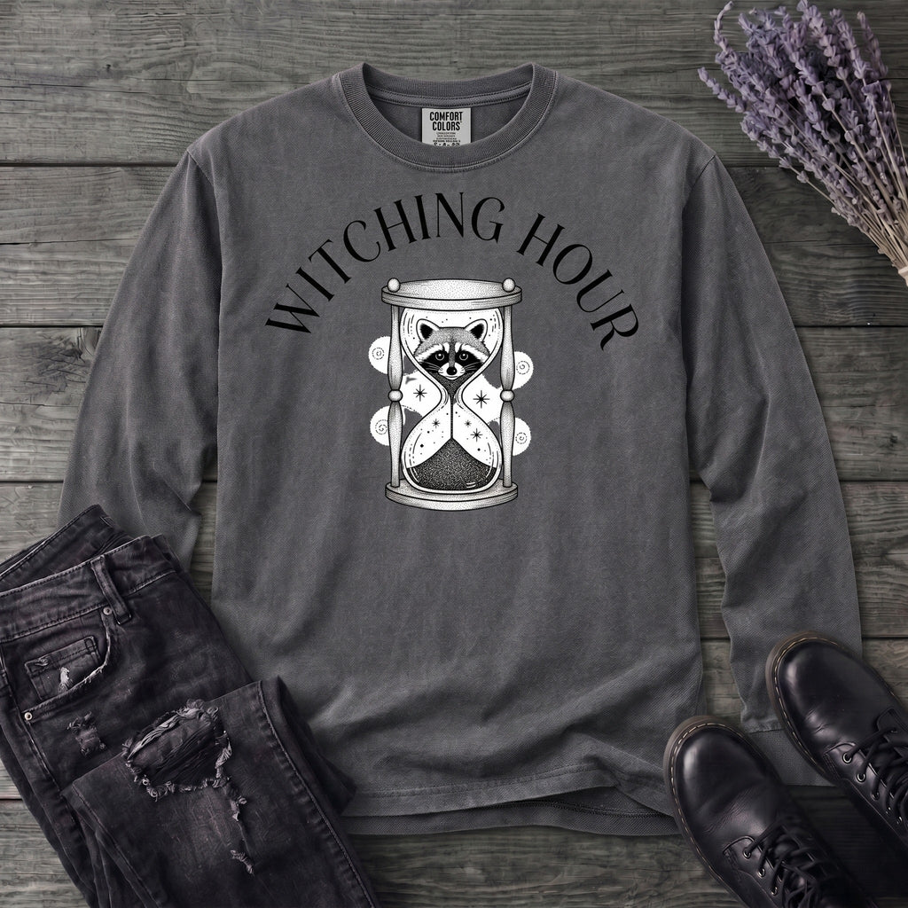 Witching Hour Raccoon Hourglass Long Sleeve T-Shirt